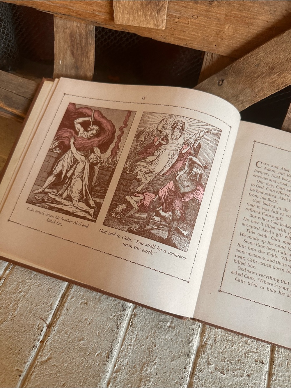 Vintage 1950 My Bible History In Pictures Bishop Morrow Catholic Hardcover Book - Picture 7 of 14